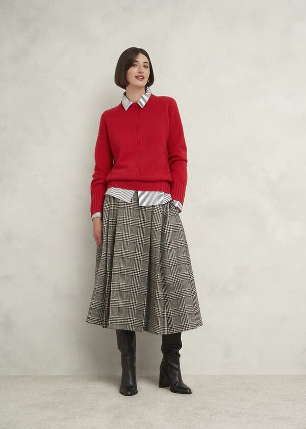 hobbs Dora Wool Cashmere Jumper Vibrant Red