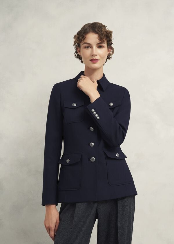 Hobbs Dorney Jacket With Wool Navy
