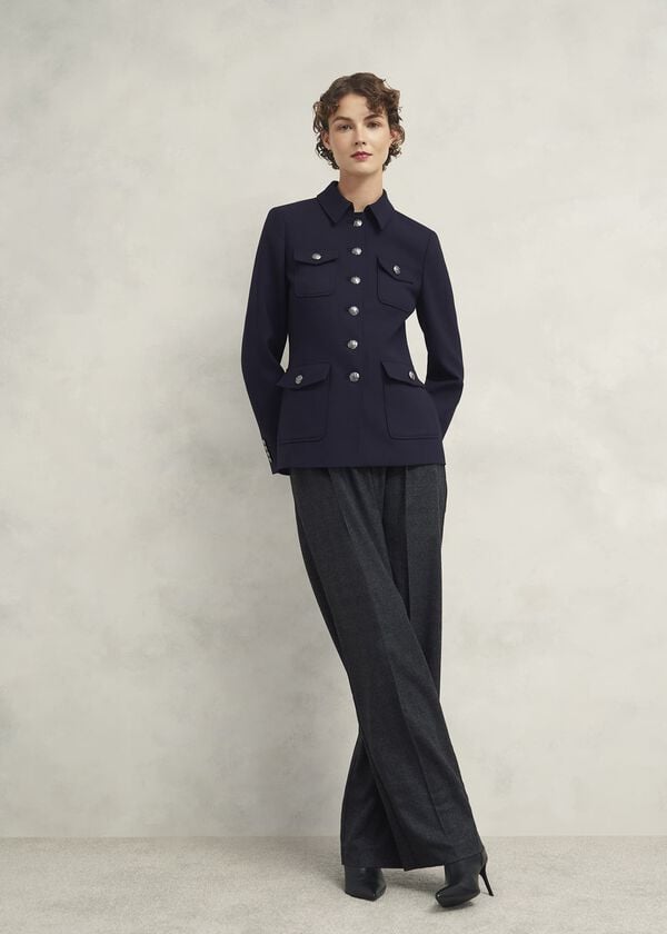 hobbs Dorney Jacket With Wool Navy