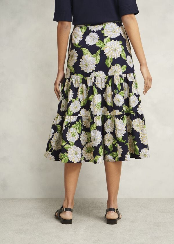 Hobbs Dorothea Skirt Navy Multi