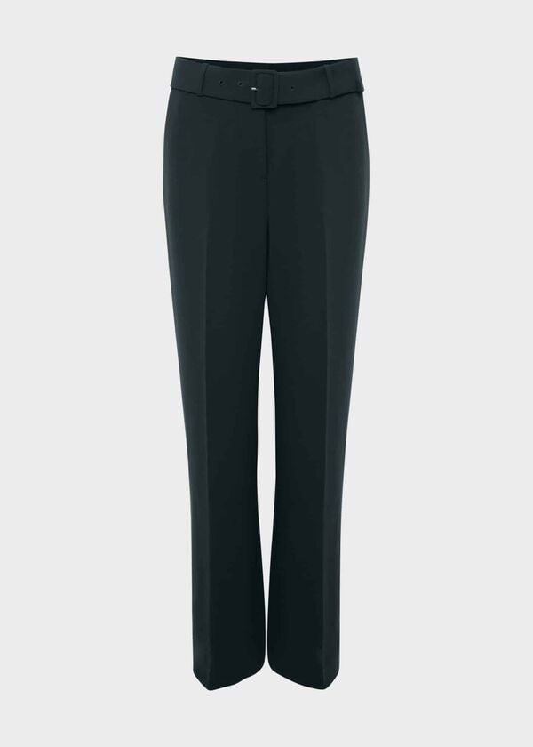 Hobbs Drew Wide Trousers Deep Pine Green