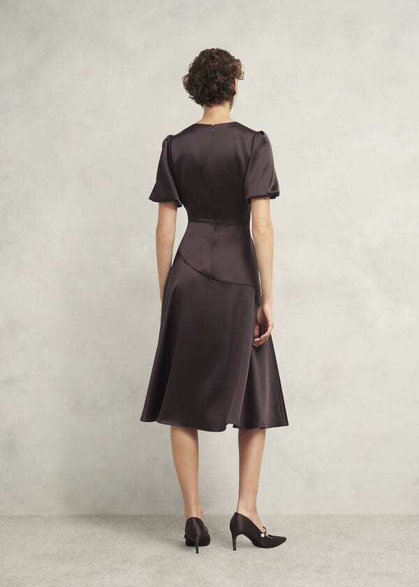 Hobbs Eastbury Dress Deep Brown