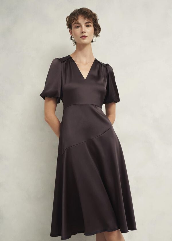 hobbs Eastbury Dress Deep Brown