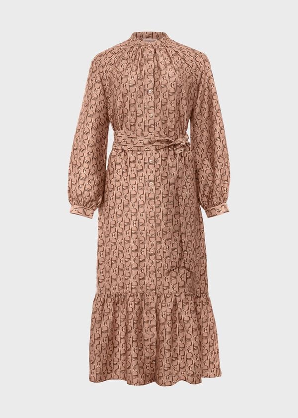Hobbs Easton Dress Camel Multi
