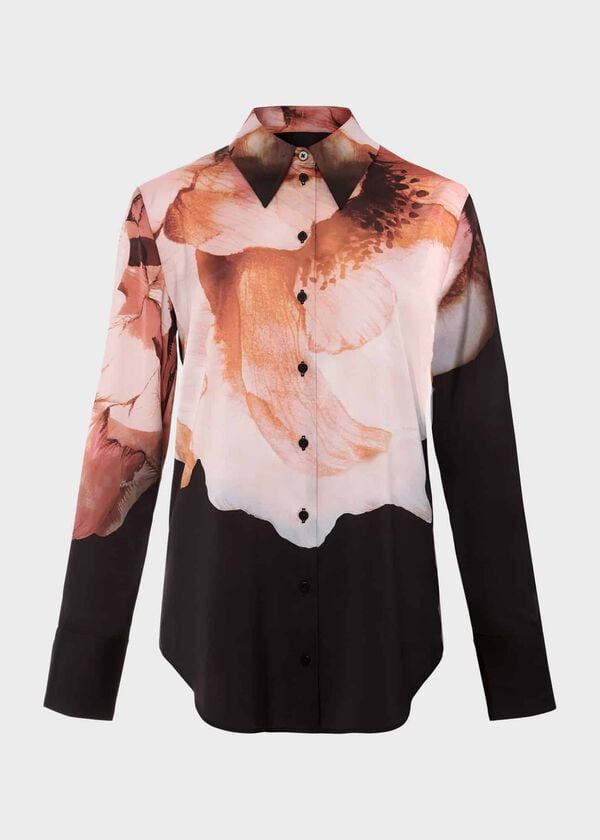 Hobbs Eden Floral Shirt Black Multi