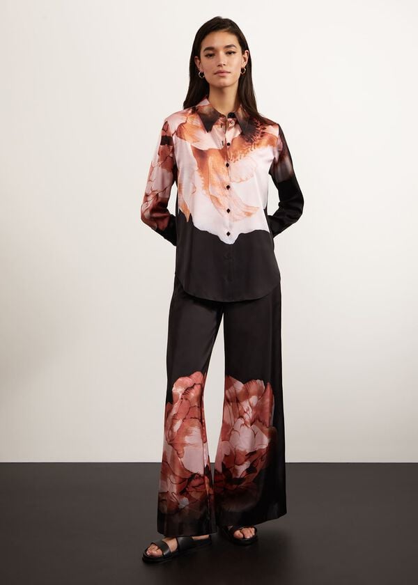 hobbs Eden Floral Shirt Black Multi