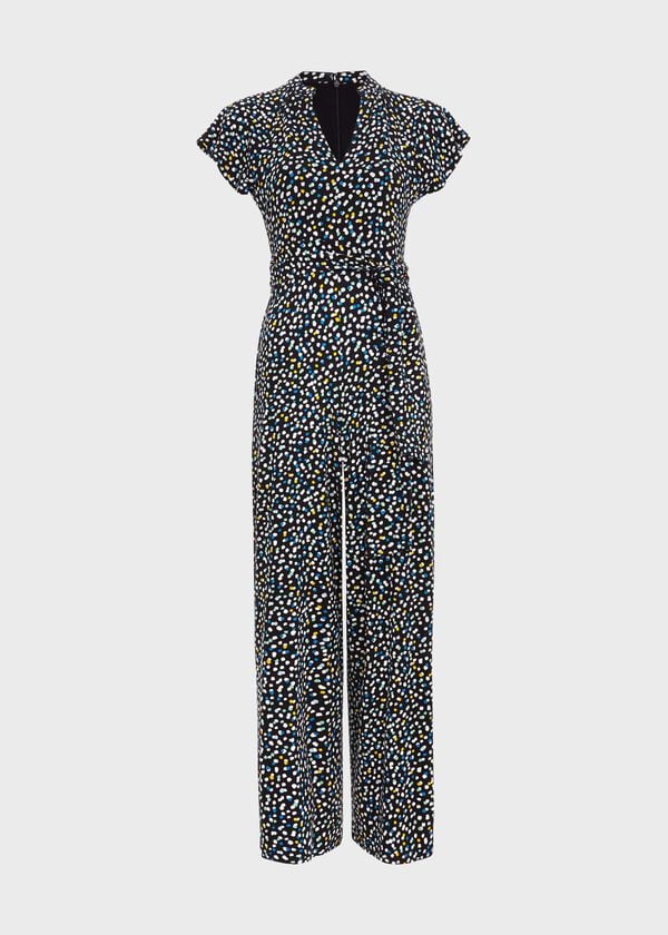 Hobbs Eden Jersey Jumpsuit Navy Multi