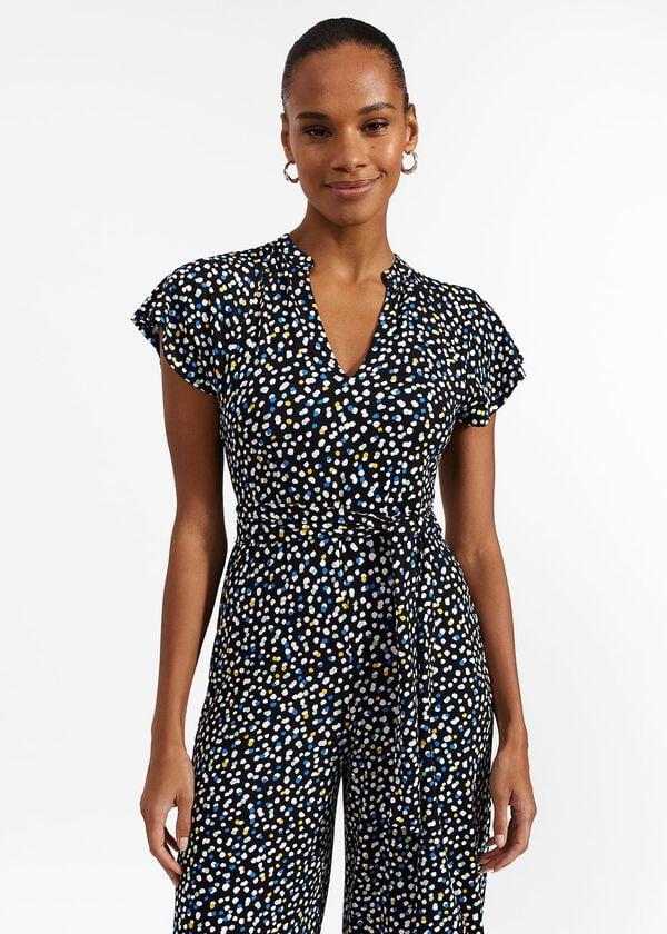 Hobbs Eden Jersey Jumpsuit Navy Multi