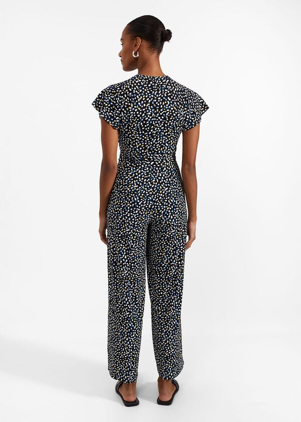 Hobbs Eden Jersey Jumpsuit Navy Multi
