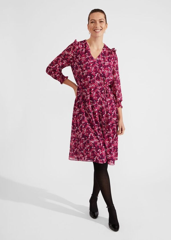 hobbs Elaina Dress Purple Multi