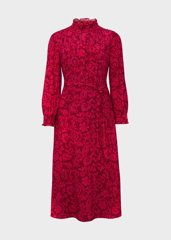 Hobbs Eleanora Dress Red Pink