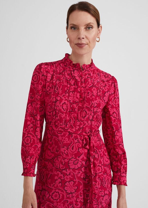 Hobbs Eleanora Dress Red Pink