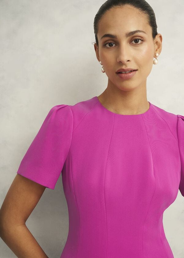 Hobbs Eliana Dress Bright Pink