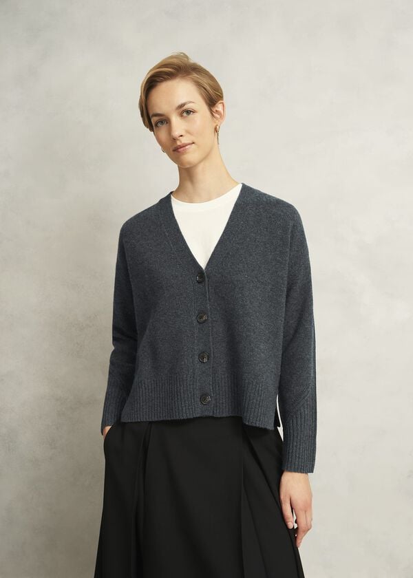 hobbs Elida Cardigan Charcoal Grey