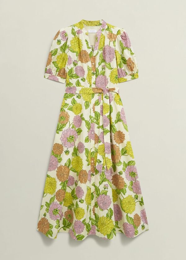 Hobbs Elina Dress Cream Multi