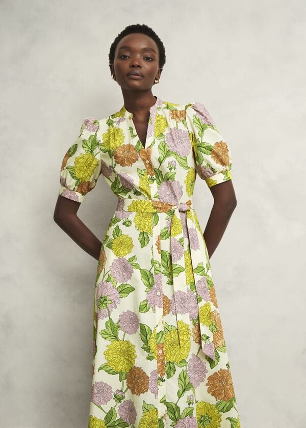 Hobbs Elina Dress Cream Multi