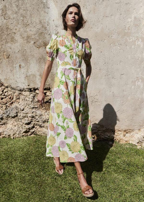 hobbs Elina Dress Cream Multi