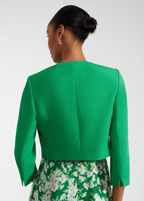 Hobbs Elize Crepe Jacket Cilantro Green