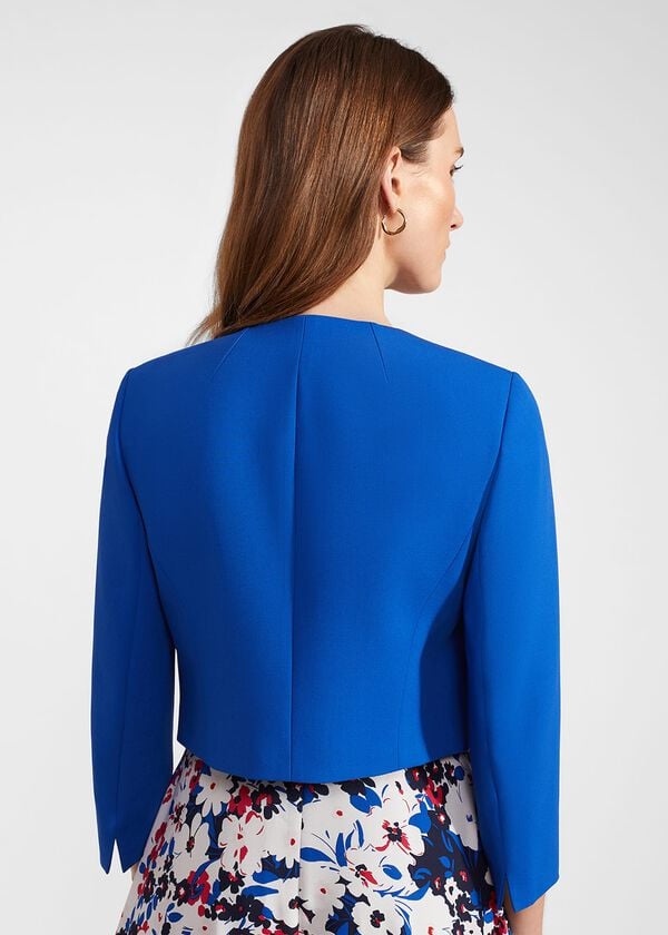 Hobbs Elize Crepe Jacket Lapis Blue