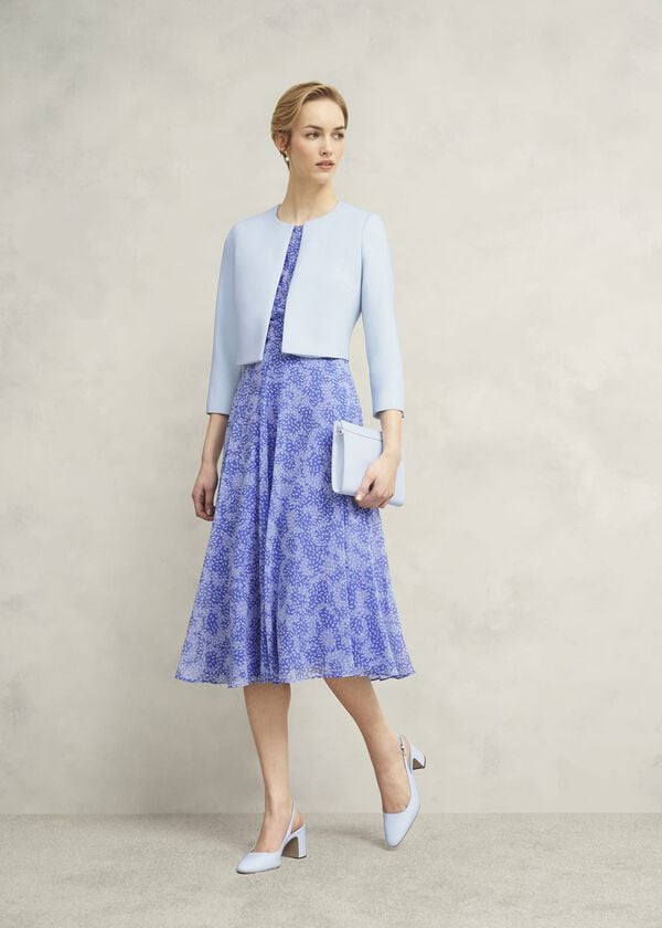 hobbs Elize Crepe Jacket Pale Blue