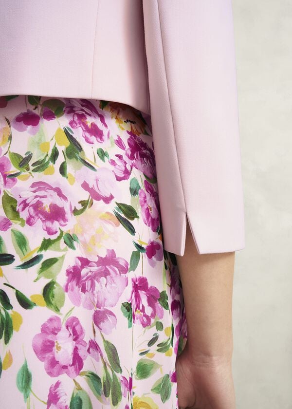 Hobbs Elize Crepe Jacket Pale Pink