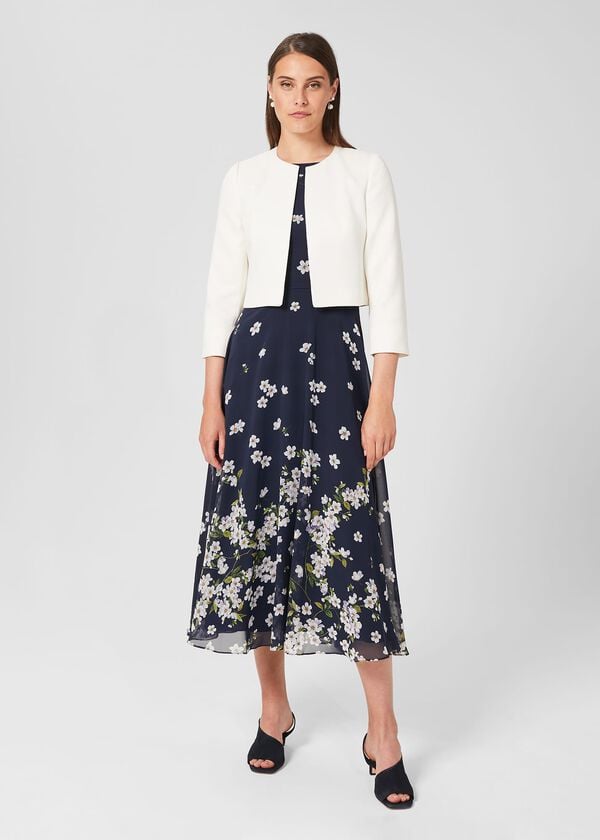 hobbs Elize Textured Jacket Ivory