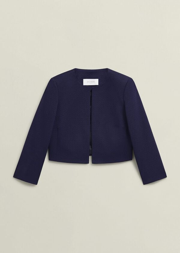 Hobbs Elize Textured Jacket Midnight Navy