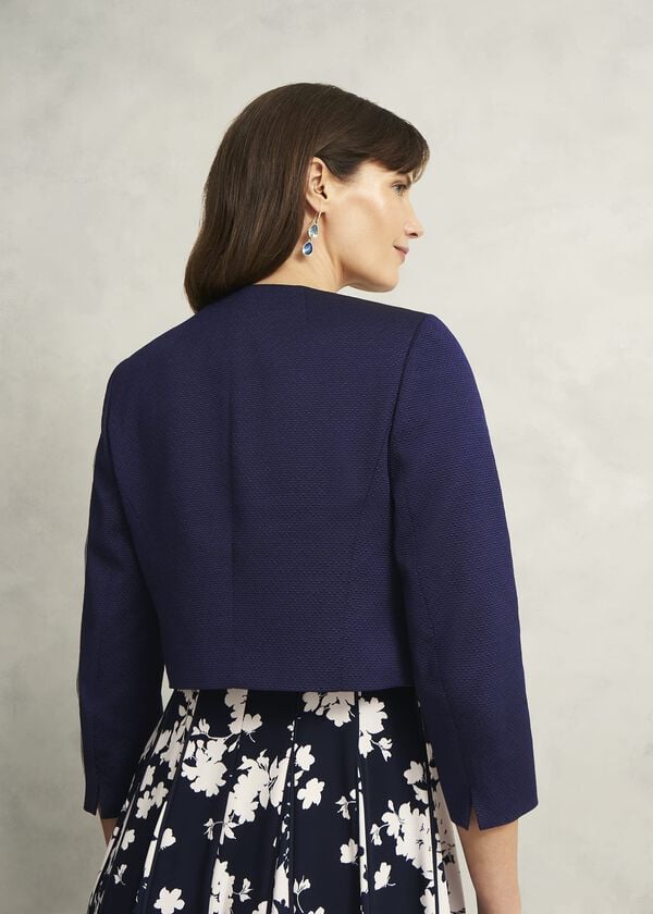 Hobbs Elize Textured Jacket Midnight Navy