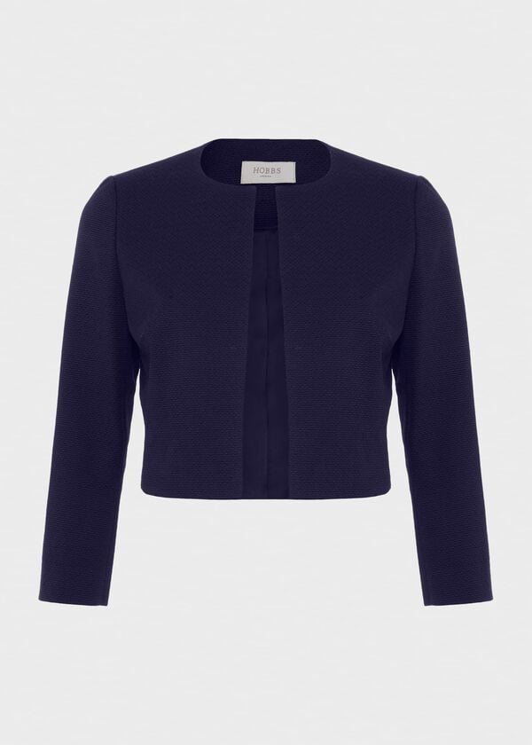 Hobbs Elize Textured Jacket Midnight Navy