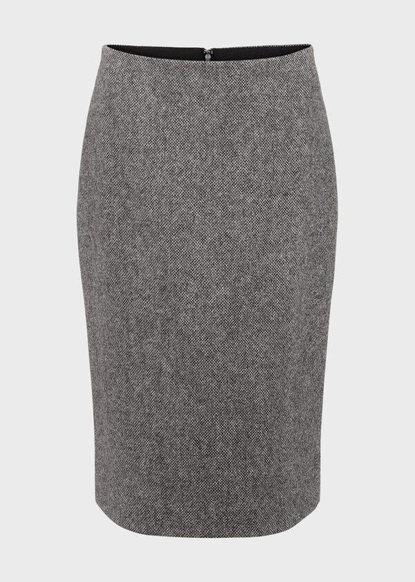 Hobbs Elle Wool Skirt Black White