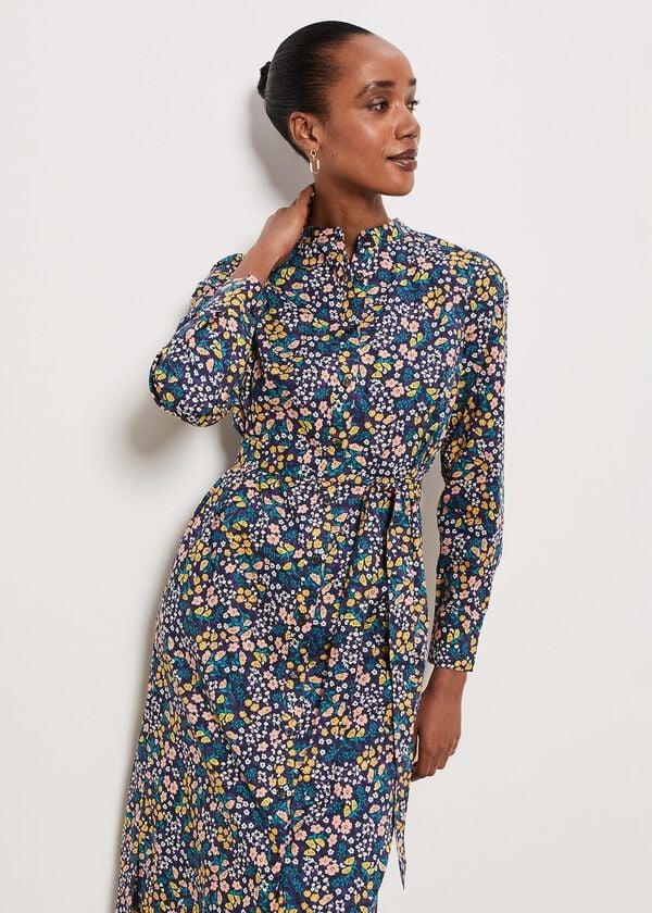 Hobbs Elmire Dress Navy Multi