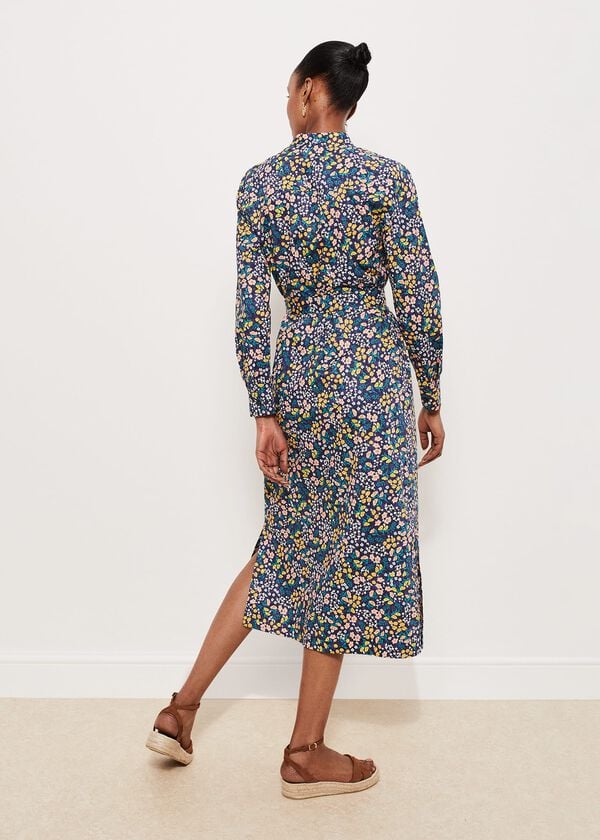 Hobbs Elmire Dress Navy Multi