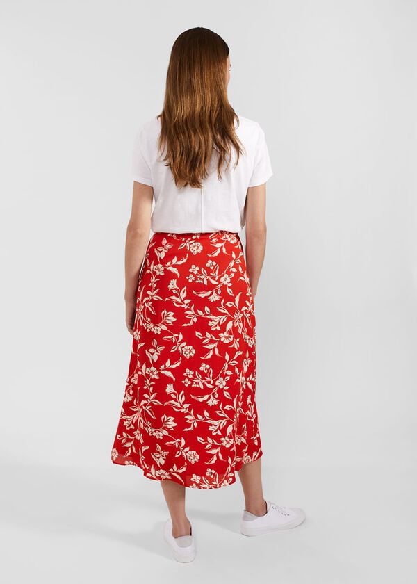 Hobbs Eloise Skirt Red Buttercream