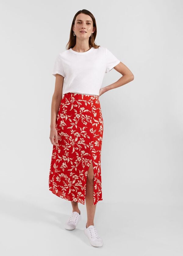 hobbs Eloise Skirt Red Buttercream