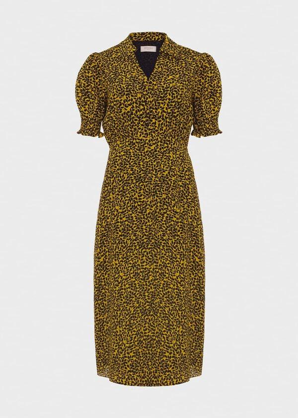 Hobbs Elora Dress Chartreuse Navy