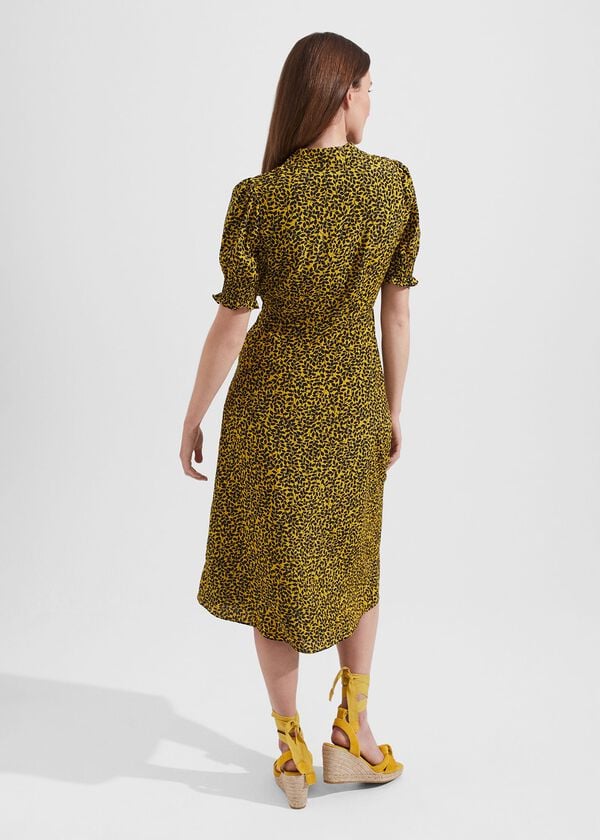 Hobbs Elora Dress Chartreuse Navy