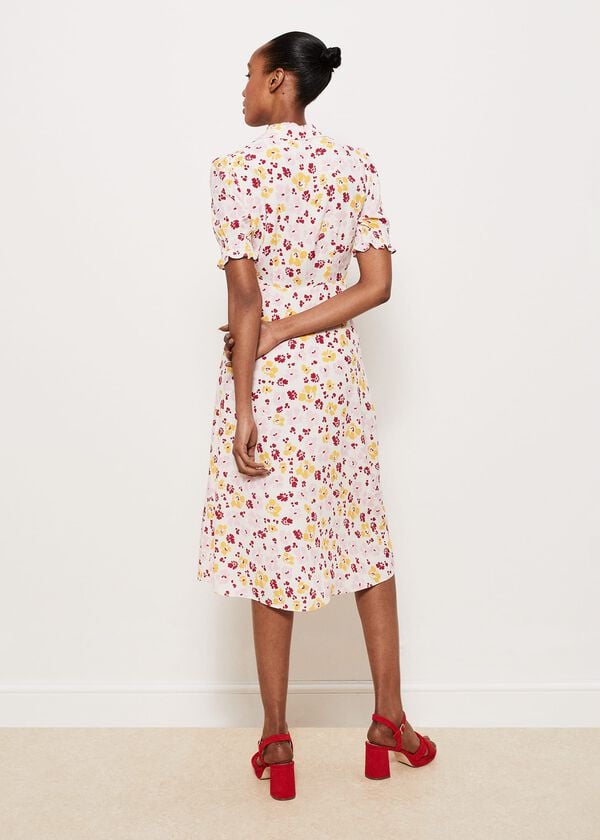 Hobbs Elora Dress Ivory Multi