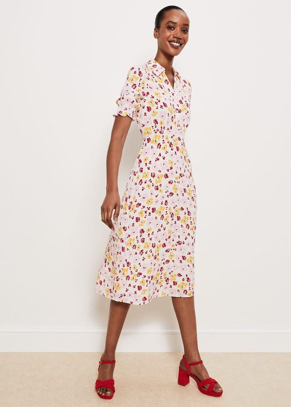 hobbs Elora Dress Ivory Multi