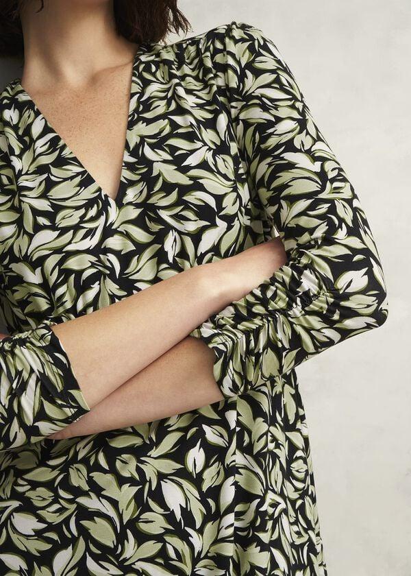 Hobbs Elosie Jersey Dress Navy Multi