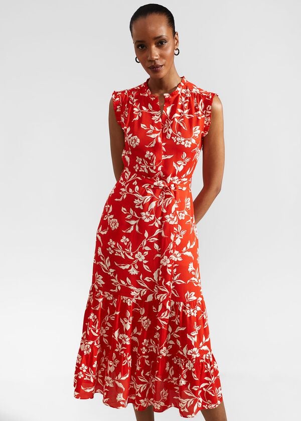 Hobbs Elsa Dress Red Buttercream