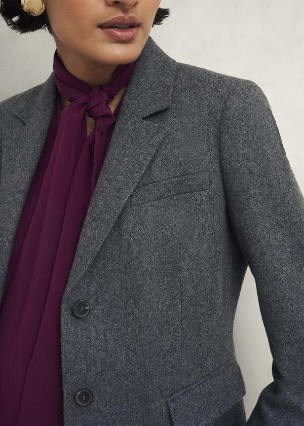 Hobbs Elsie Wool Blend Jacket Grey