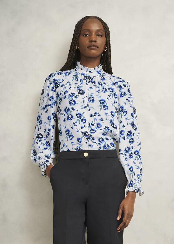 hobbs Elspeth Blouse Ivory Multi