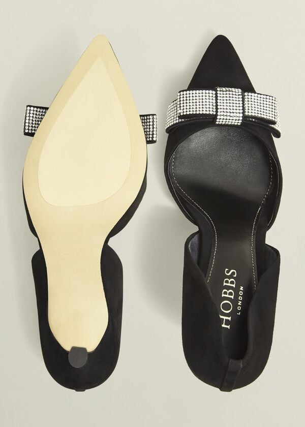 Hobbs Elva Jewelled Bow Courts Black