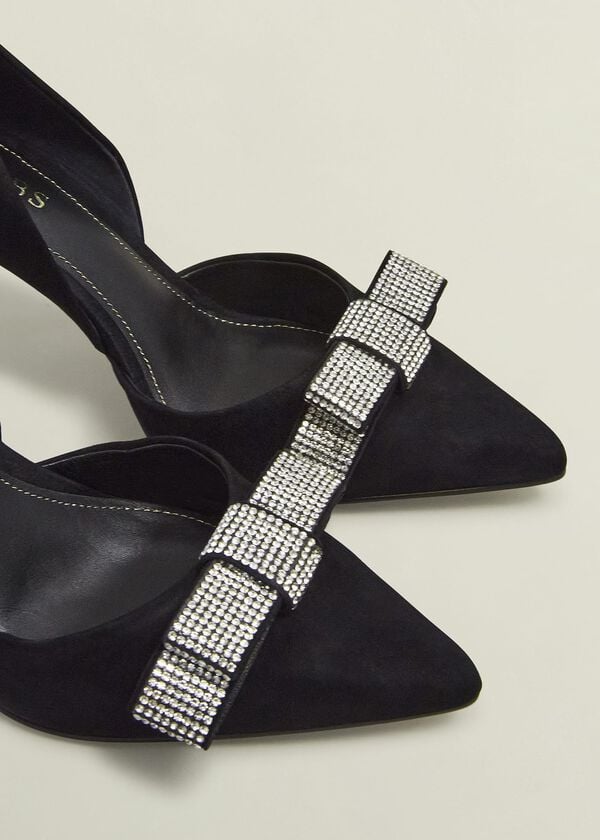 Hobbs Elva Jewelled Bow Courts Black
