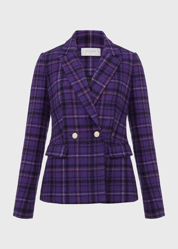 Hobbs Emberley Wool Jacket Purple Multi