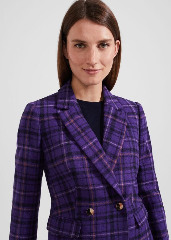Hobbs Emberley Wool Jacket Purple Multi