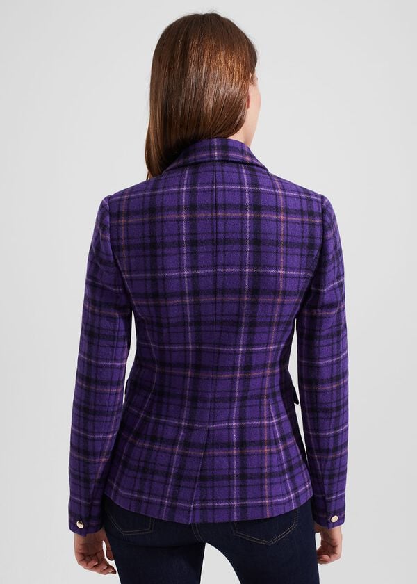Hobbs Emberley Wool Jacket Purple Multi