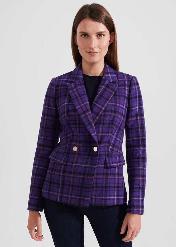 hobbs Emberley Wool Jacket Purple Multi