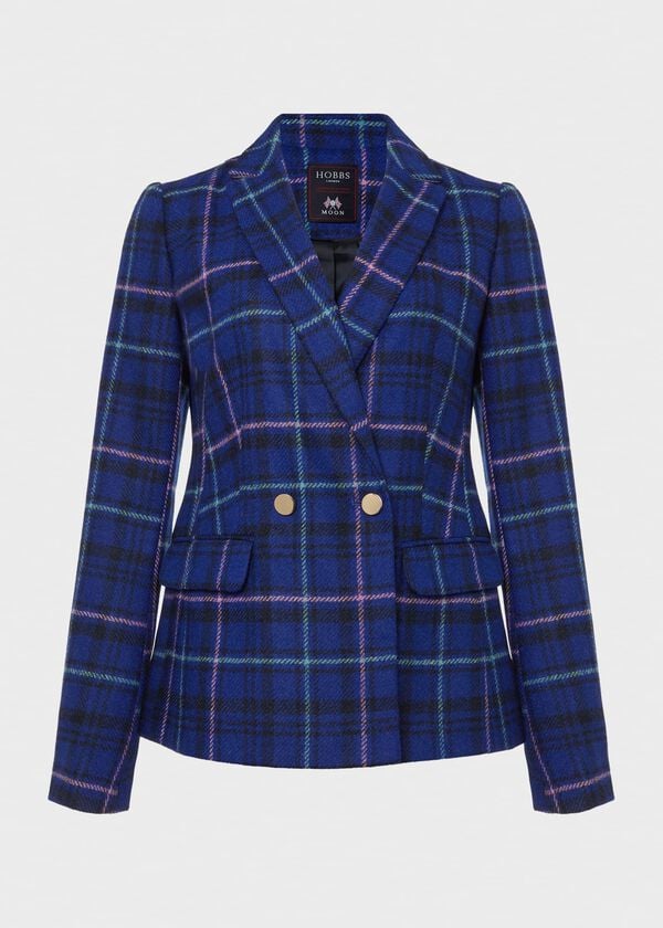 Hobbs Emberly Wool Jacket Cobalt Multi
