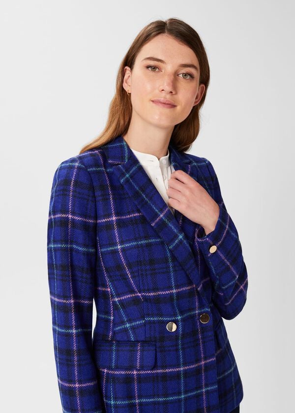 Hobbs Emberly Wool Jacket Cobalt Multi